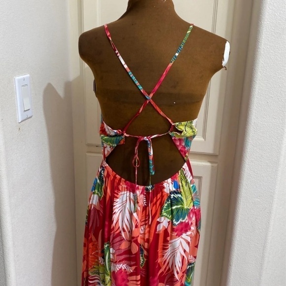 EXPRESS FLORAL MAXI DRESS FOR SUMMER SIZE MEDIUM - Picture 5 of 11